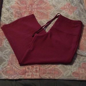 SH Collection High Waist Maroon Crop Pants